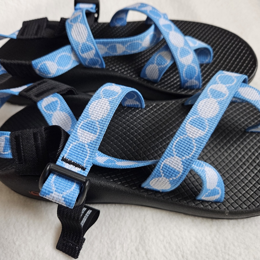 Chaco Blue and Black Sandals - Picture 2 of 3